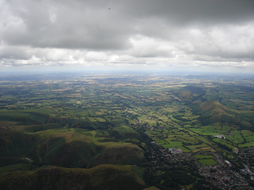 Looking towards TP2 along Wenlock Edge from base. Photo: Mal Grace