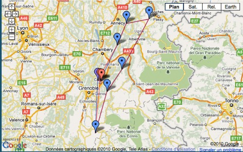 The route for the St Hil Air Tour 2011 The route for the St Hil Air Tour 2011