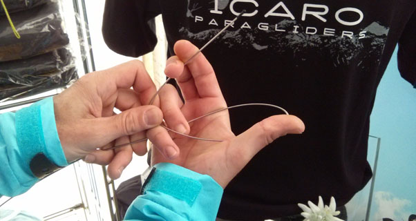 Titanium rods from Icaro Paragliders for the leading edge. Photo: Ed Ewing Titanium rods from Icaro Paragliders for the leading edge. Photo: Ed Ewing