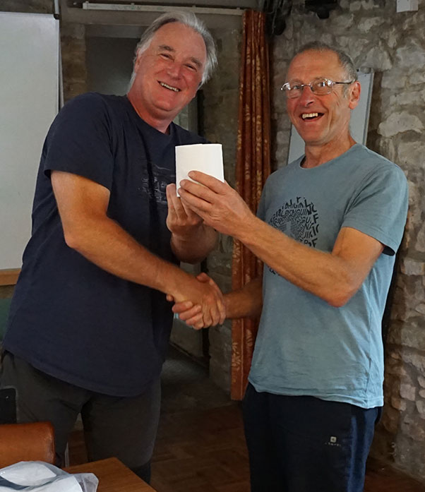 Dave Thompson picks up his award