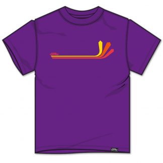 Cross Country Magazine paragliding T-shirt in purple with Atari design