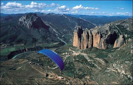 Wild country: paragliding in Aragon is measured in vultures, not kilometres. All photos: Jerome Maupoint