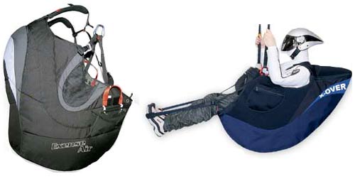 Woody Valley Exense and X-Over paragliding harnesses