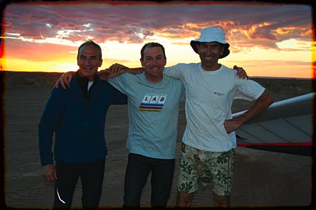 Carlos Punet, Patrick Chopard, Gil Souviron the day we did 403km