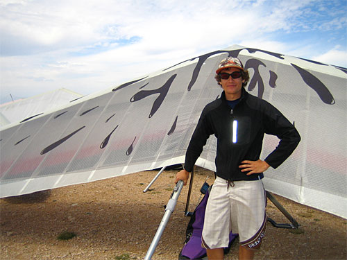 Spanish hang gliding star Blay Olmos