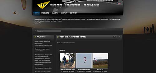 ITV parapentes new website
