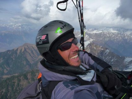 Brad Sander, high above the Himalaya.
