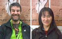 Lucas Bernardin of France and Japan's Tomomi Masuko, happy winners of PWC Japan 2010