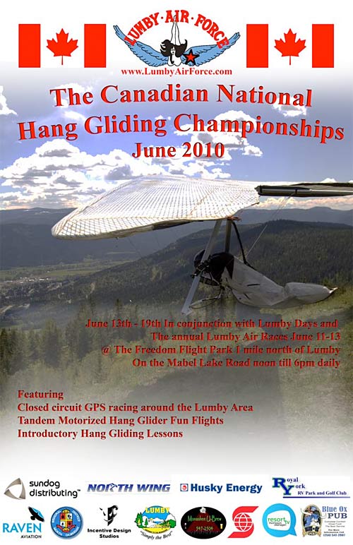 Canadian hang gliding nationals 2010 poster