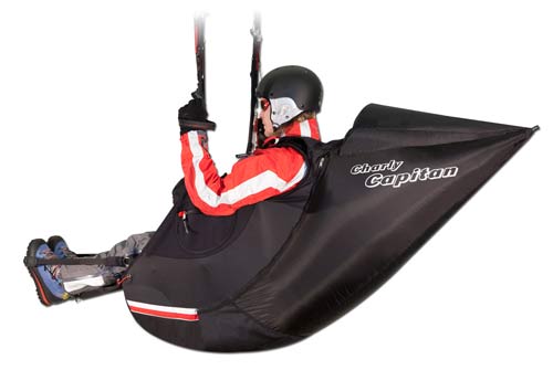 Charly Capitan paraglider harness with optional aerodynamic rear cover