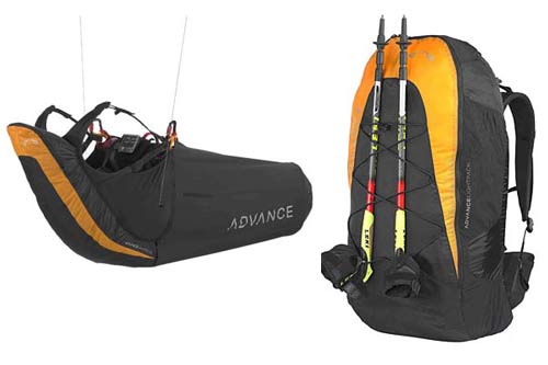 Advance Lightness super-light race harness and technical rucksack for serious hike-and-fly 