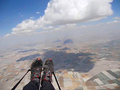 Paragliding from Karaman in Central Turkey. Photo: Peter Rummel