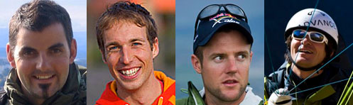 Advance's serial class cross country team mentors. L-R: Thomas Koster, Andy Aebi, Chrigel Maurer, Kari Eisenhut