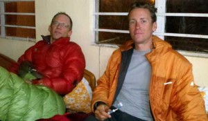 Eric Reed, left, and Brad Sander in custody on 20 March 2011. Photo: Himalayan Odyssey