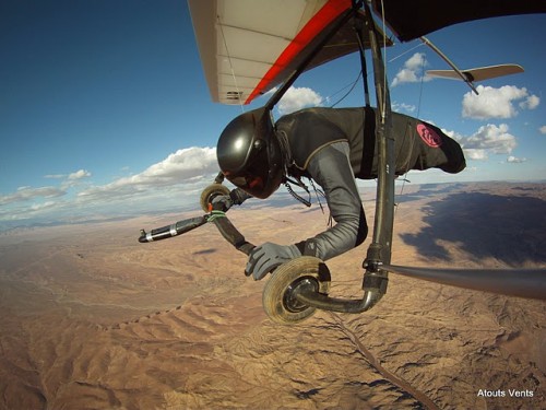 Hang gliding deep in the deserts of Morocco