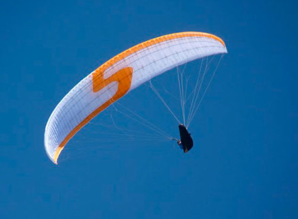 Sky's new two-line competition paraglider, the Eos