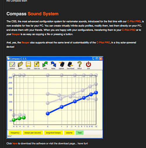 Compass instruments sound system diagram for Beeper vario