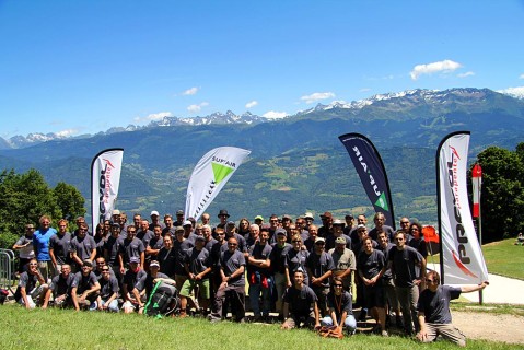 Group photo of the competitors and their supporters