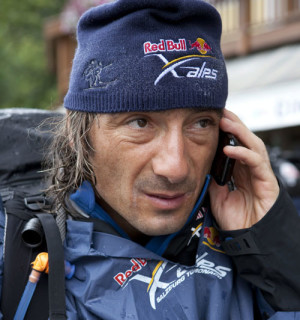 Toma Coconea on his way to the Tre Cime turnpoint on 20 July 2011. Photo: Red Bull X-Alps
