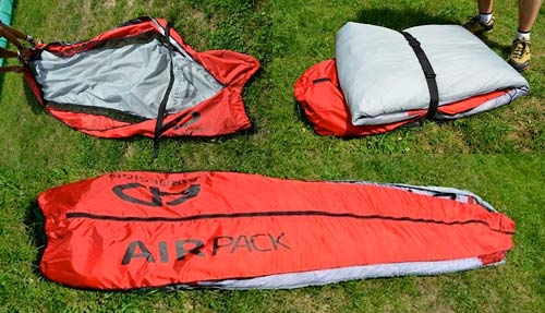 Air Design's AIRpack paraglider concertina-packing bag