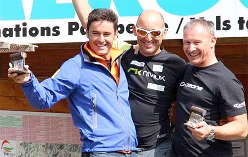 The Pre-Europeans podium: David Gallarte (2nd), Kean-Marc Caron (1st), Andreas Malecki (3rd)