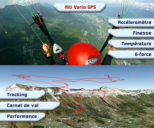 Syride Sys'ky paraglider flight logger, GPS and vario