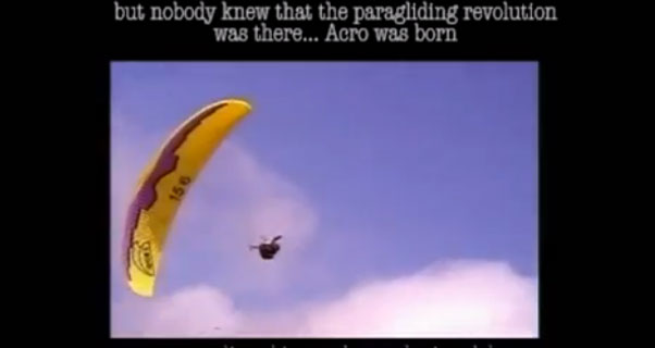 Days of discovery ... acro paragliding back in the 1990s