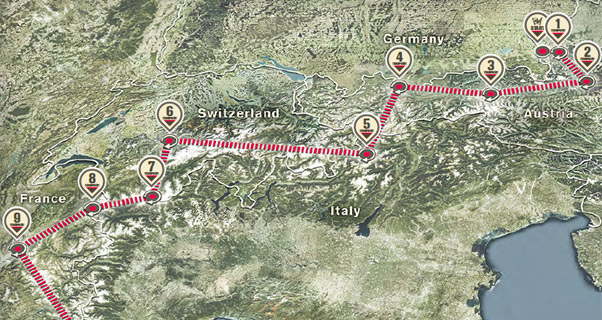 Red Bull X-Alps 2013 route