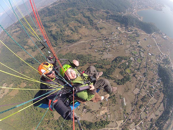 Andy Pag and passenger in Pokhara, Nepal. Photo: Andy Pag