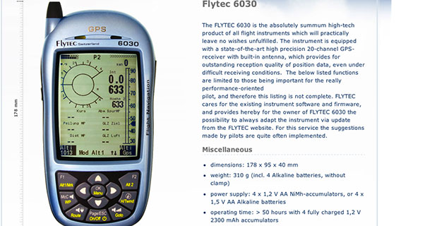 The Flytec 6030