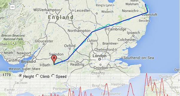 Almond pastes it for a new UK hang gliding record