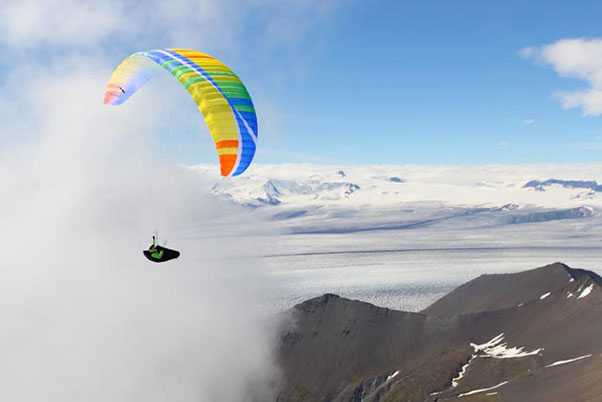 Paragliding Iceland. Photo: Ant Green