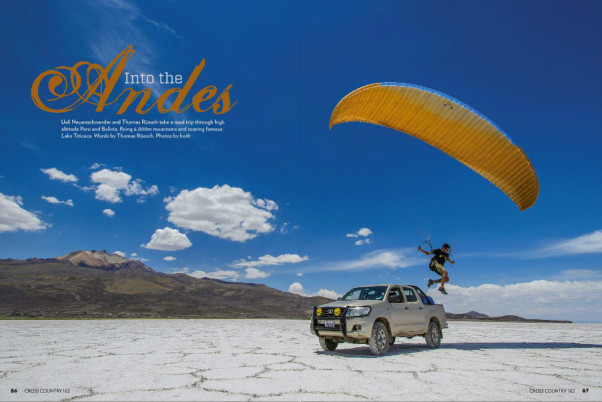Paragliding in the Andes