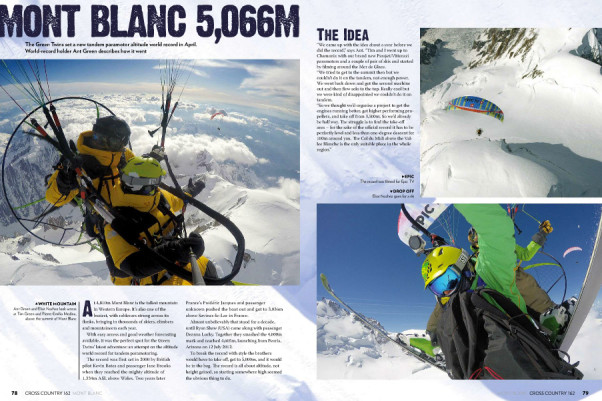 Paramotoring over Mont Blanc