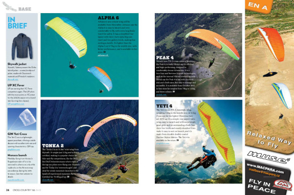 Paragliding gear news