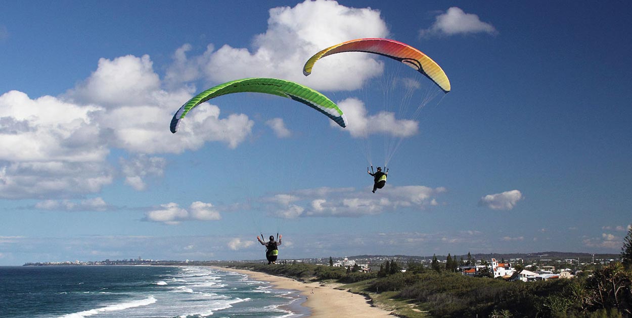 Flying from the coast