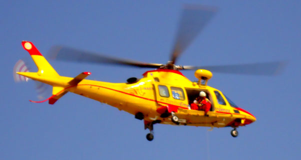 Italian search-and-rescue helicopter