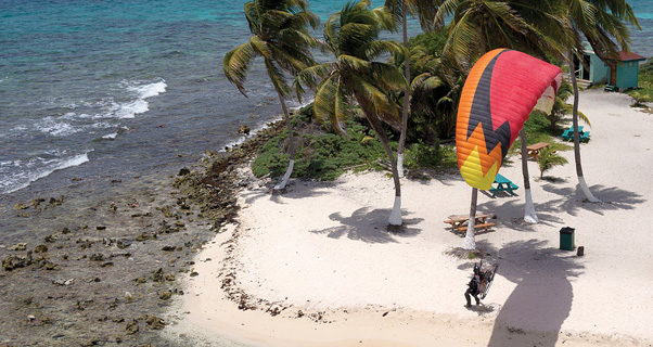 Landing a paramotor in a tight spot