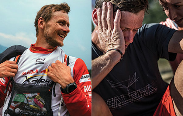Paul Guschlbauer feeling on top of the world two days into the the 2015 X-Alps, Merano, Italy, and a week later at race end. Guschlbauer was third Photos: Kelvin Trautman / Sebastian Marko