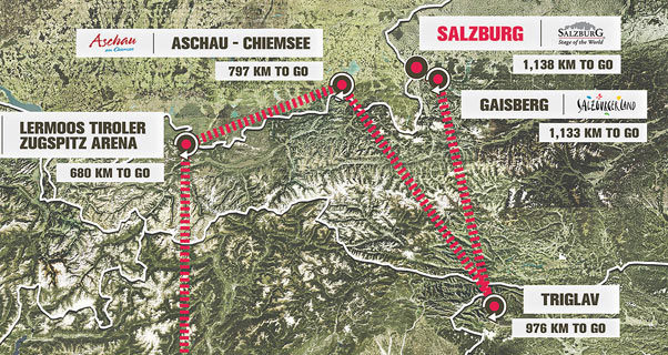 Red Bull X-Alps 2017 route map
