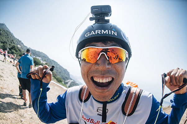 Chi-Kyong Ha at the finish in 2015. Photo: Kelvin Trautman / Red Bull Content Pool