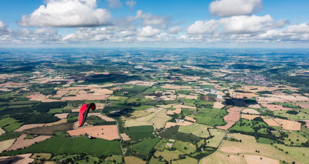 Paragliding in England