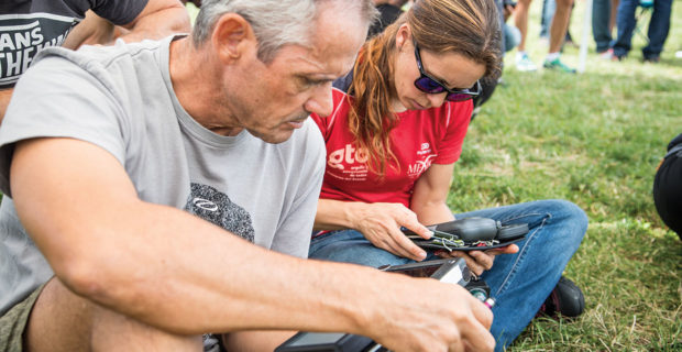 Checking instruments during the Paragliding World Championships 2017