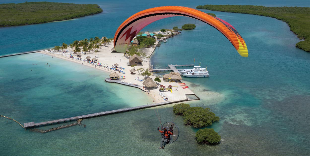 Landing a paramotor in a tight spot