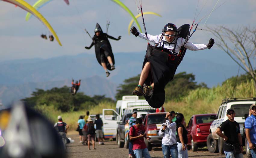 Focus ... Keeping it together until the very end at the Paragliding World Championships in Colombia. Photo: James Pagram