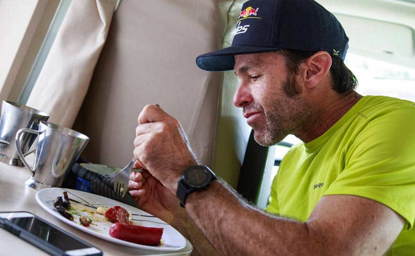 Gavin McClurg eating