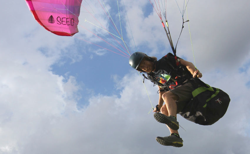 How to flap a paraglider. Photo: Ant Green