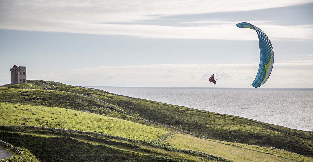 Will Gadd soaring in Ireland. Photo: John Price / Red Bull Content Pool