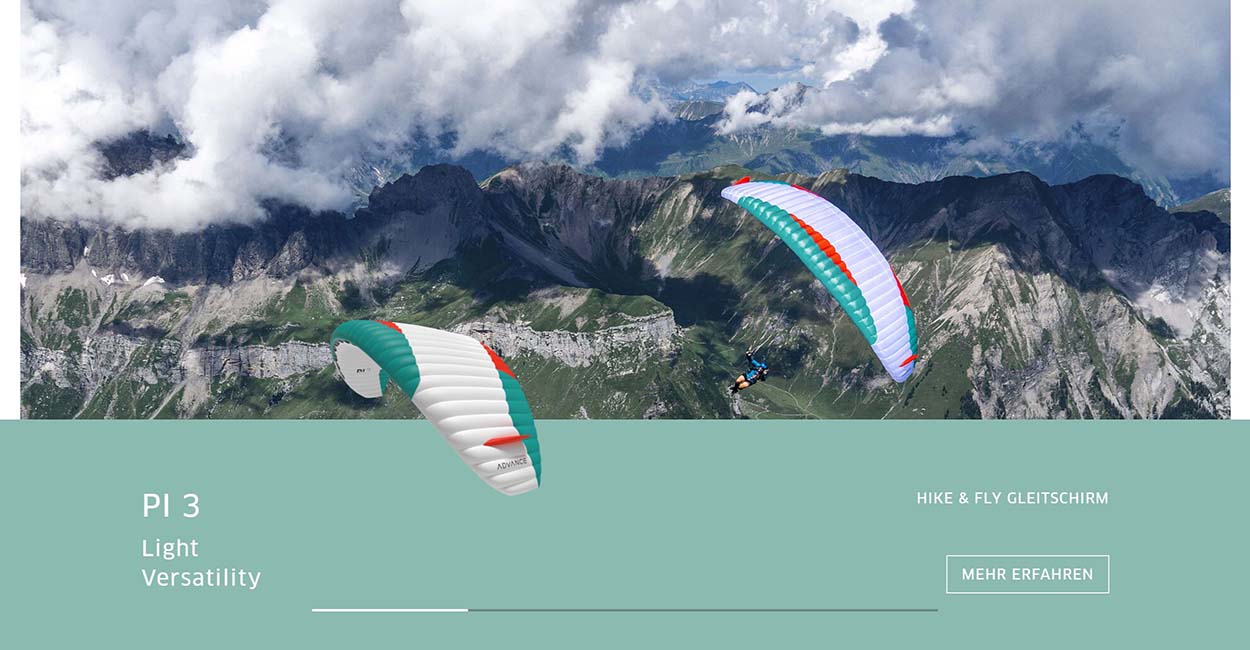 Advance Paragliders new website