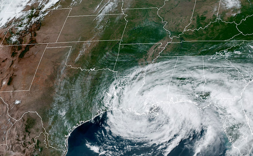 Satellite photo of Texas
